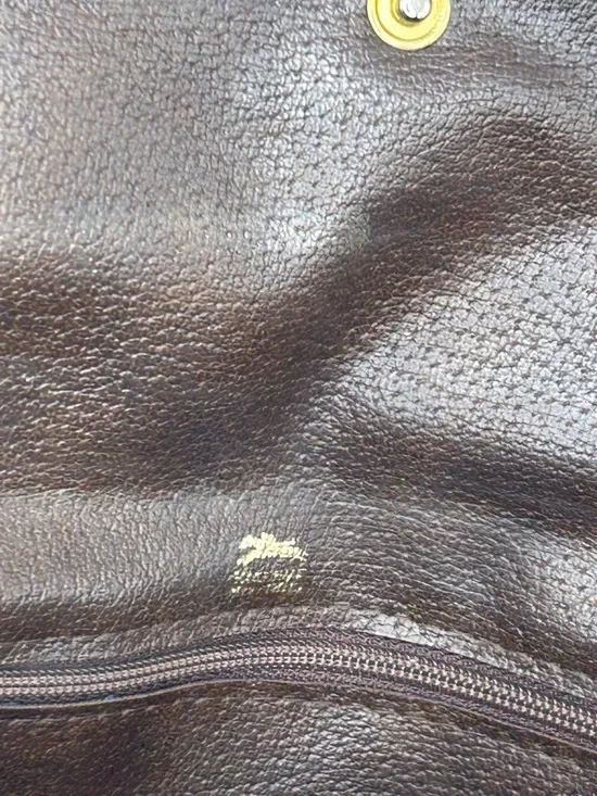 Longchamp Brown & Gold Leather Clutch - Picture 10 of 11